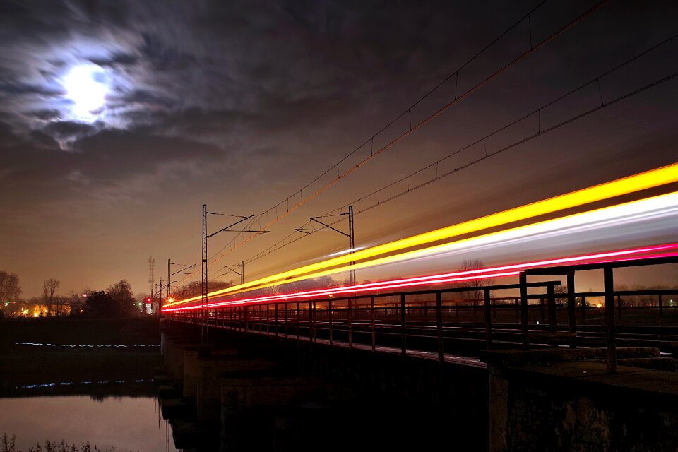 Railway line night speed