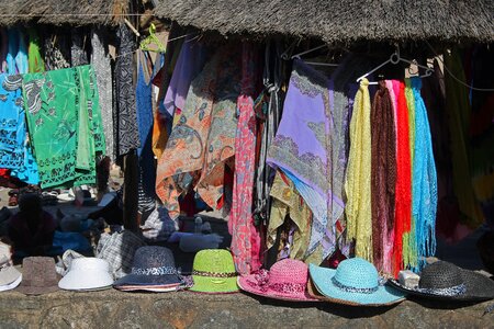 Flea market thatched roofs africa