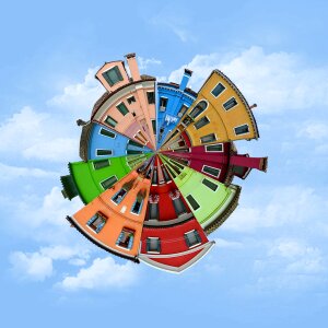 Colorful composition sky