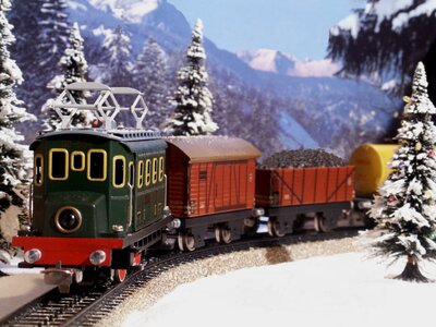 Winter railway toys