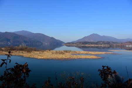 Winter lake side gapyeong