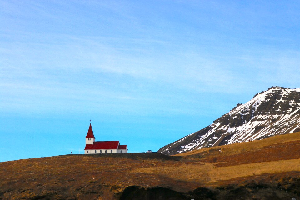 Hill blue sky mountain