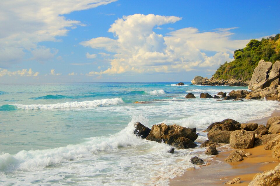 Blue summer island