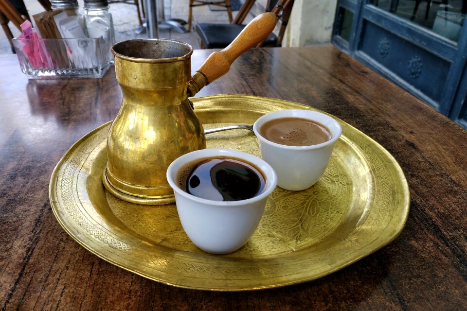 Old drink turkish coffee