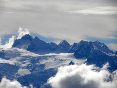 Snow mountains wintry