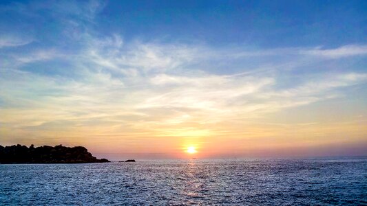 Light sunrise landscape