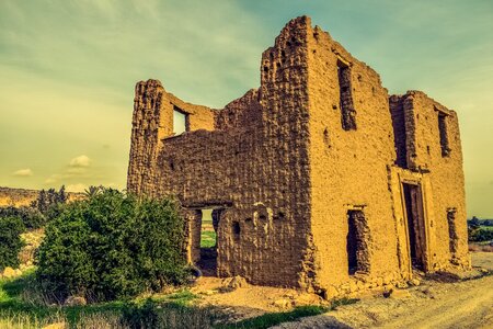 Adobe built village abandoned