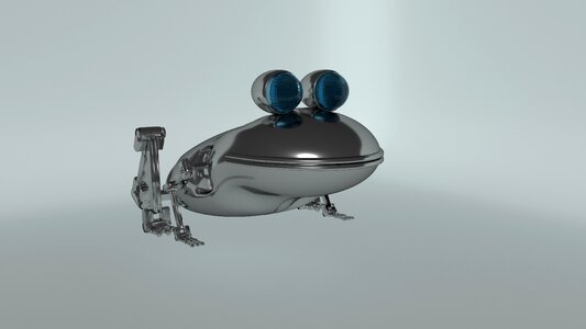 Metal toad closeup