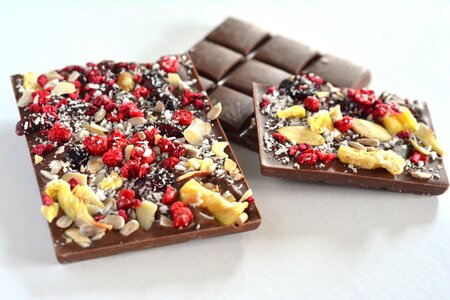 Chocolate with nuts and raisins handmade hand-made chocolate
