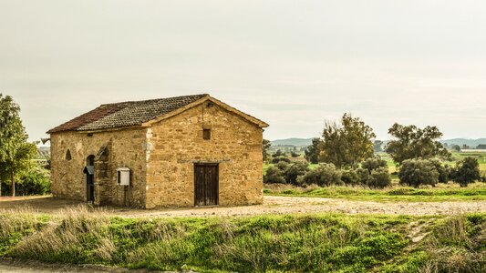 Scenery countryside church