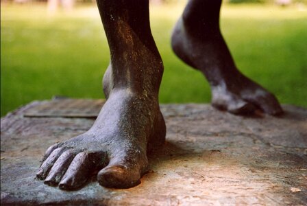 Statue man foot