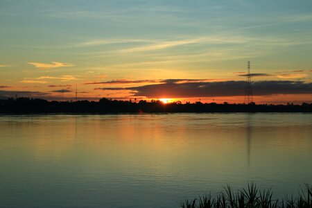 Mekong river sun rise the sun photo