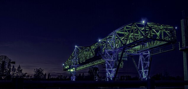 Industrial park dusk duisburg