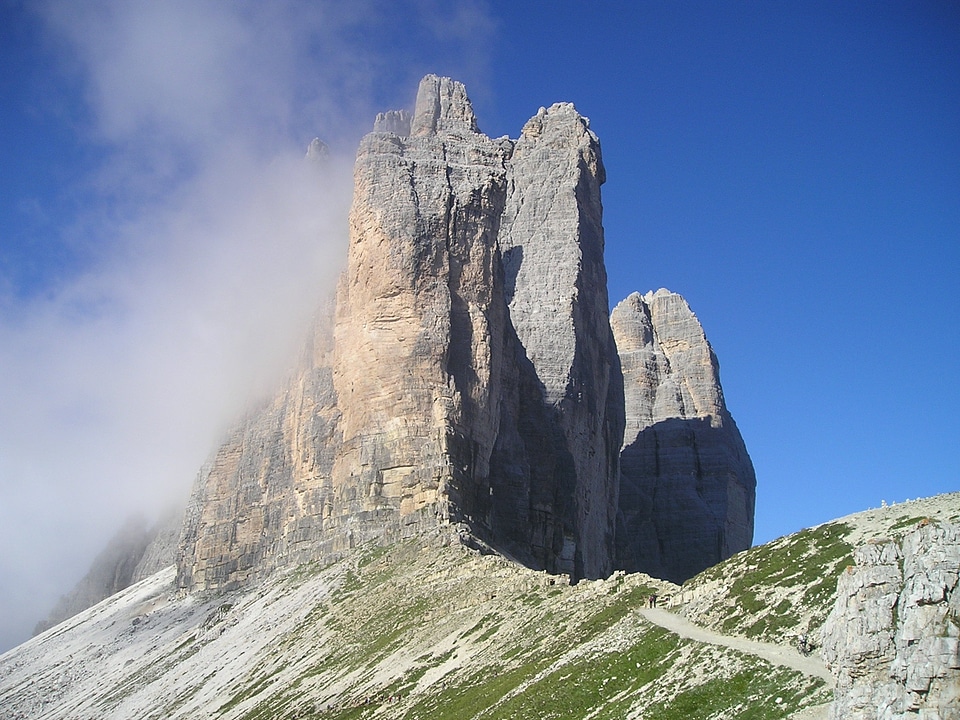Big pinnacle western zinne rock wall