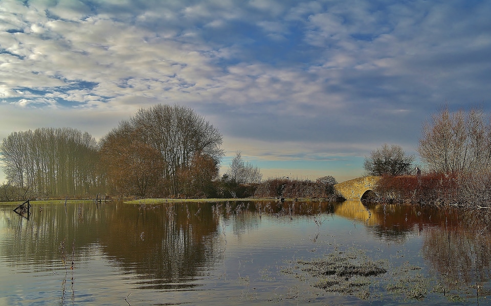 Country landscape reflexion