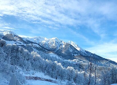 Winter ski resort snow landscape photo