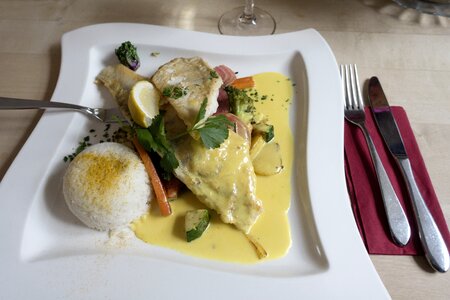 Fish knife fork meal