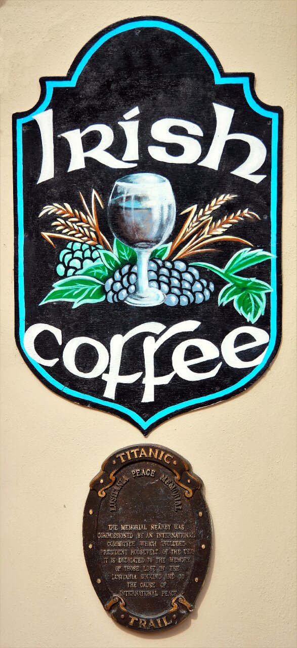 Sign irish coffee