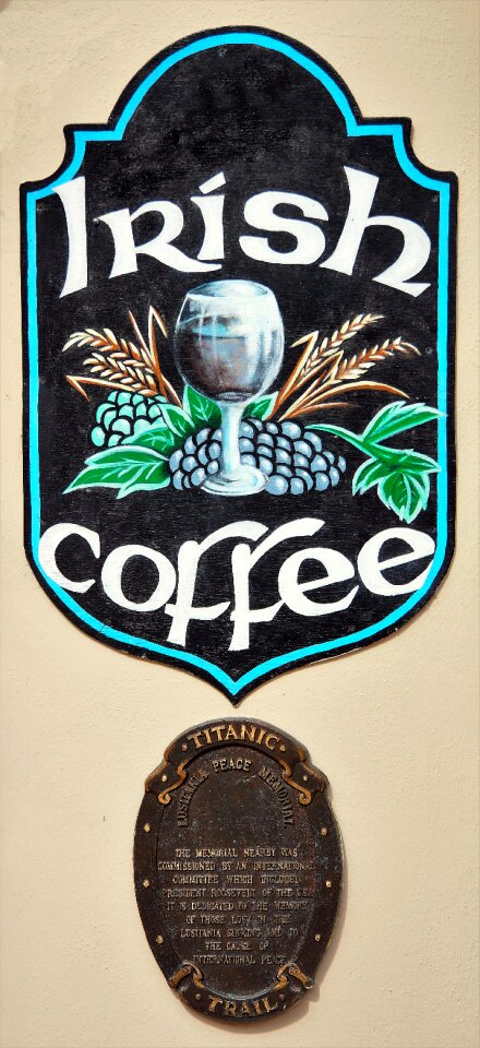 Sign irish coffee
