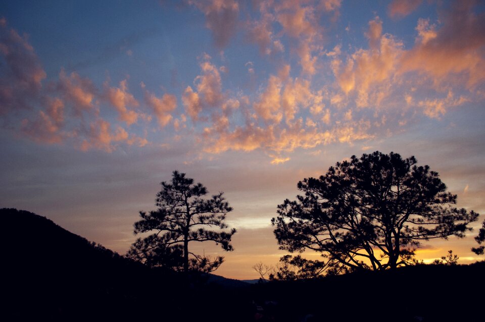 Sunset landscape dawn photo