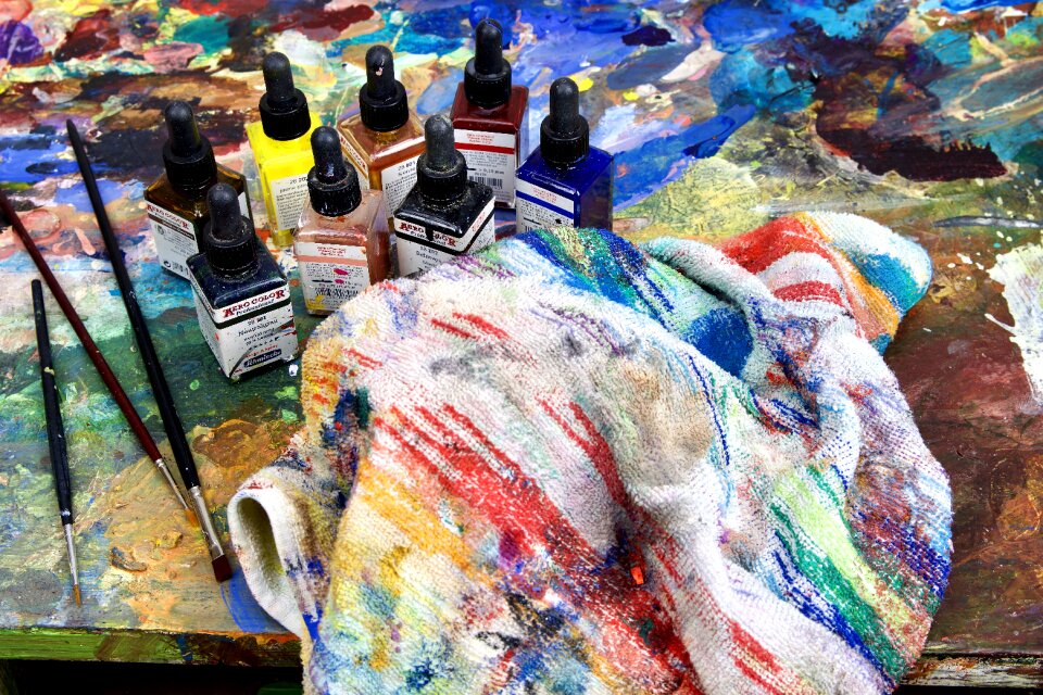 Brush painter utensils embroidery