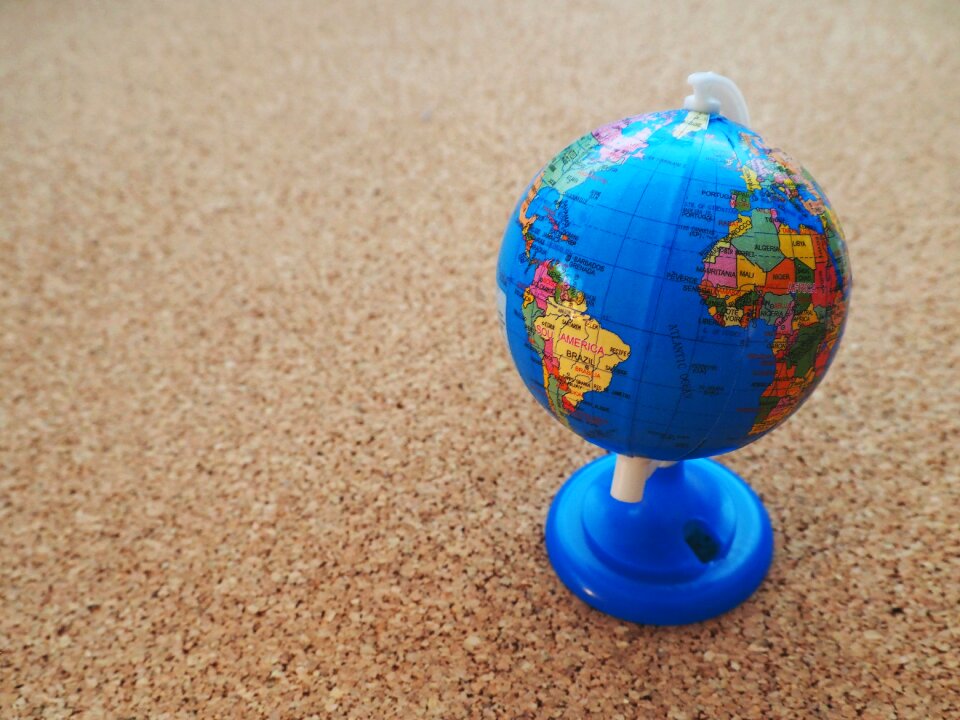Continents background hemisphere