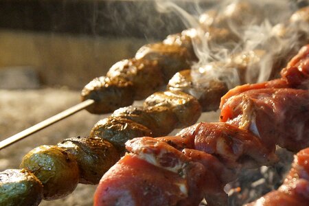 Epicurean skewer meat photo