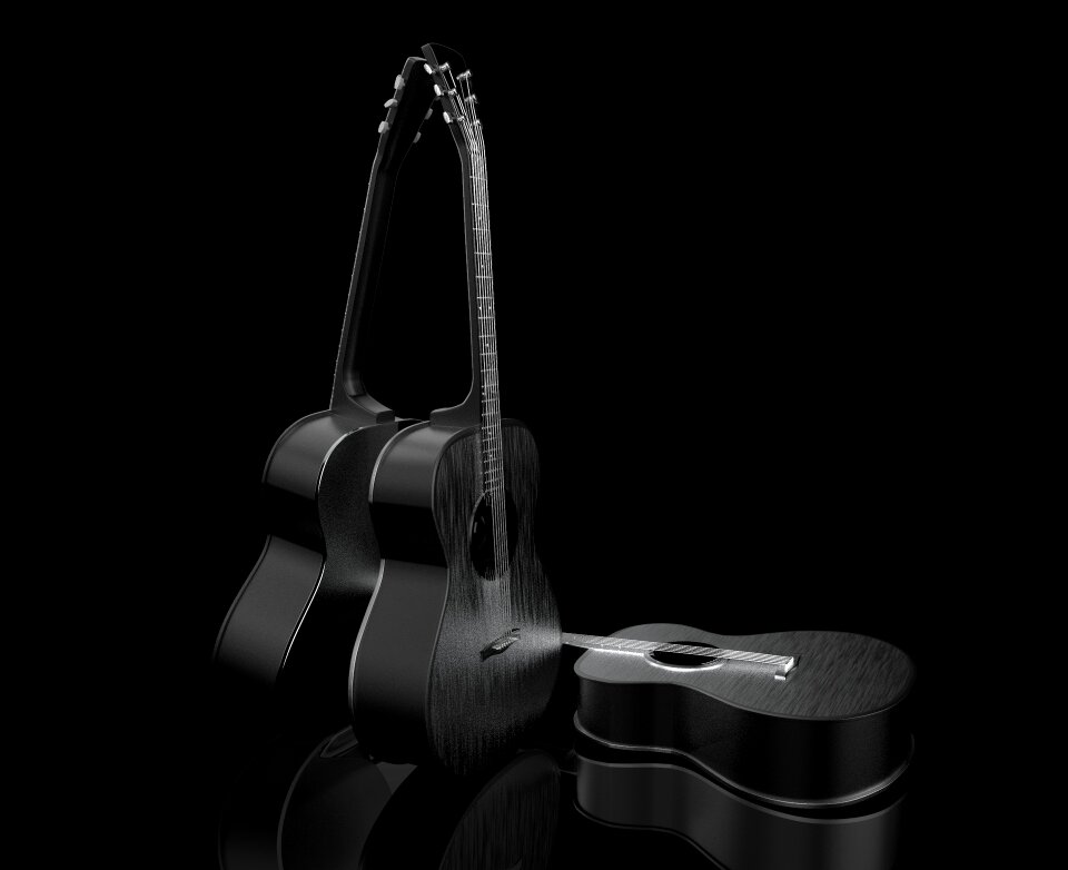 Black black guitar