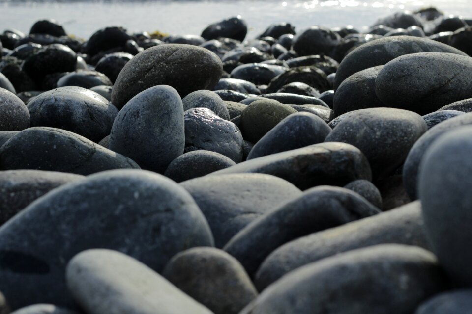 Stone beach the sea