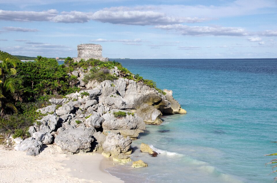 Maya city ruins temple