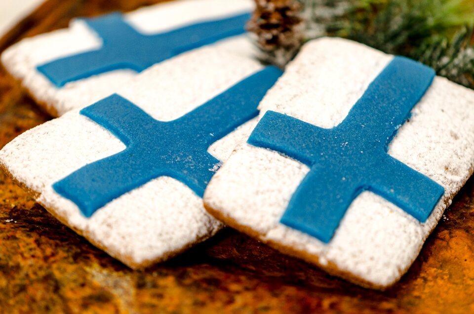 Independence day finnish blue and white