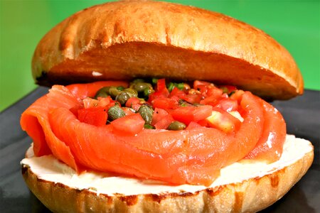 Refreshment tomato salmon