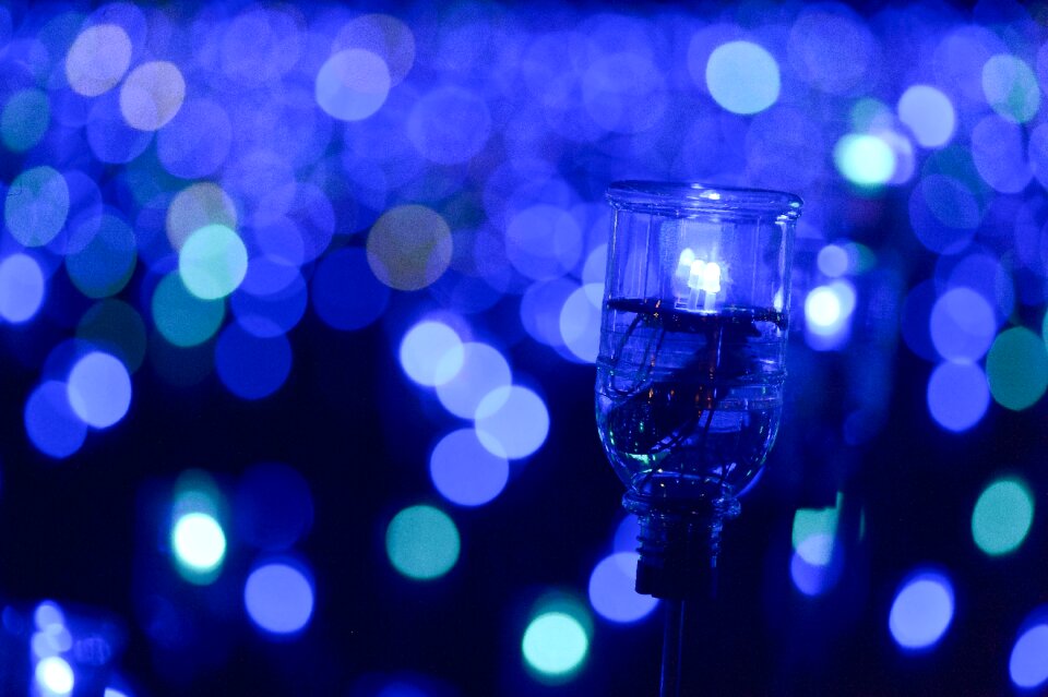 Bokeh night view light up
