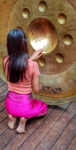 Religious gong buddhist photo