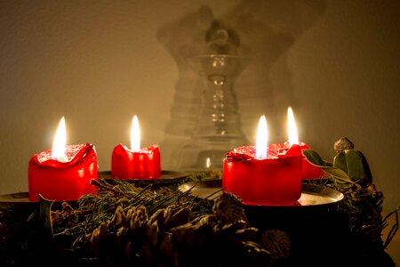Flare-up wax candlestick photo