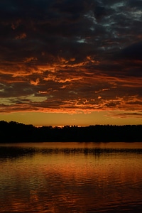 Reflection clouds pond