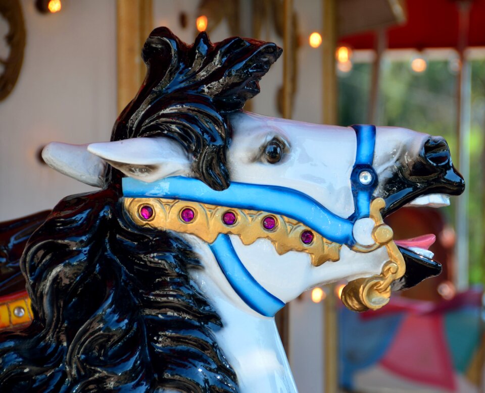 Children carousel horse