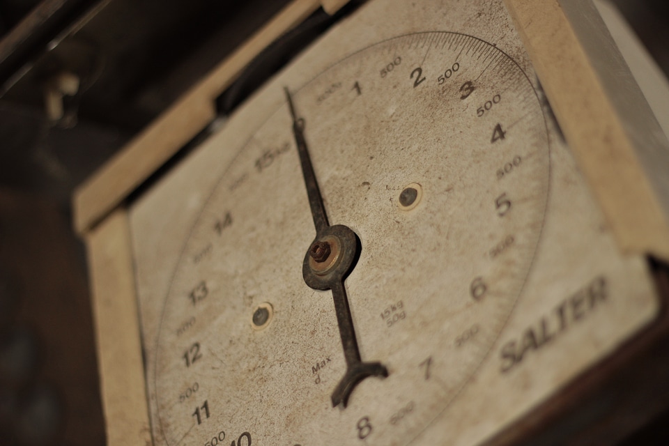 Antique old kitchen scale