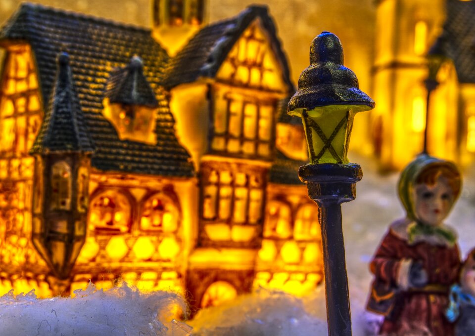 Street lamp illuminated model