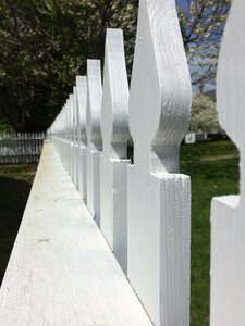 Leading lines white fence photo