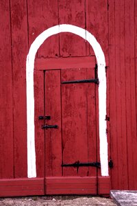 House doorway red house