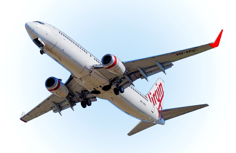 Aviation jet take off