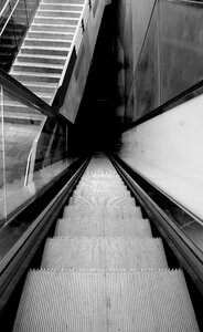 Within steel escalator photo