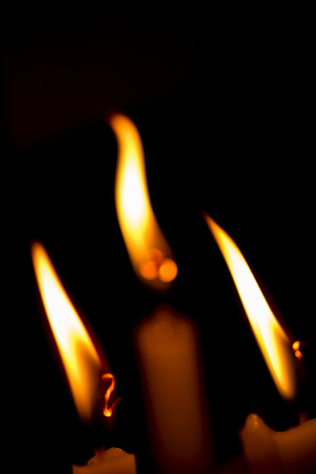 Flammable dark candle