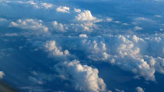 Summer cloudiness flight
