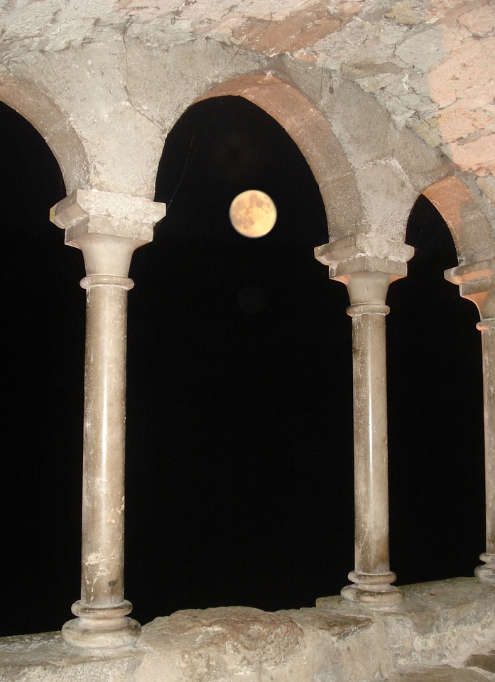 Cloister moon night photo