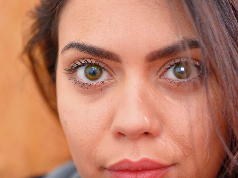 Look woman portrait
