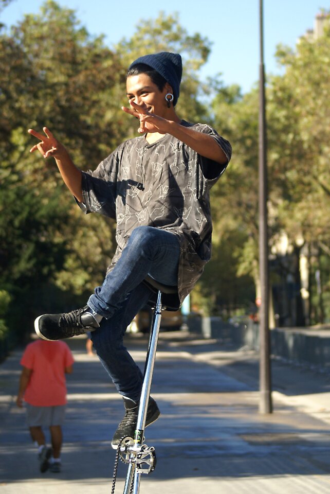 Fun the young man sport
