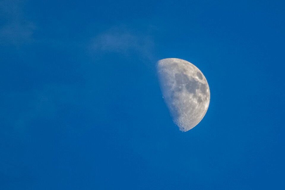 Nature clouds half moon