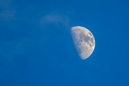 Nature clouds half moon photo